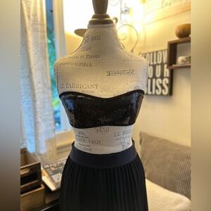 PacSun Black Sequin Bandeau Top